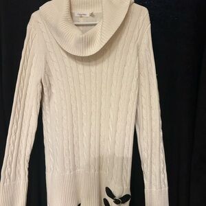 Calvin Klein Cream Cable Knit Sweater